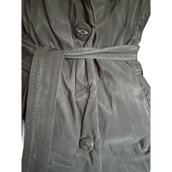 Violanti Black Puffer Coat | Faux Fur Trim | Belted |Size IT 42 | US M - Picture 13 of 13